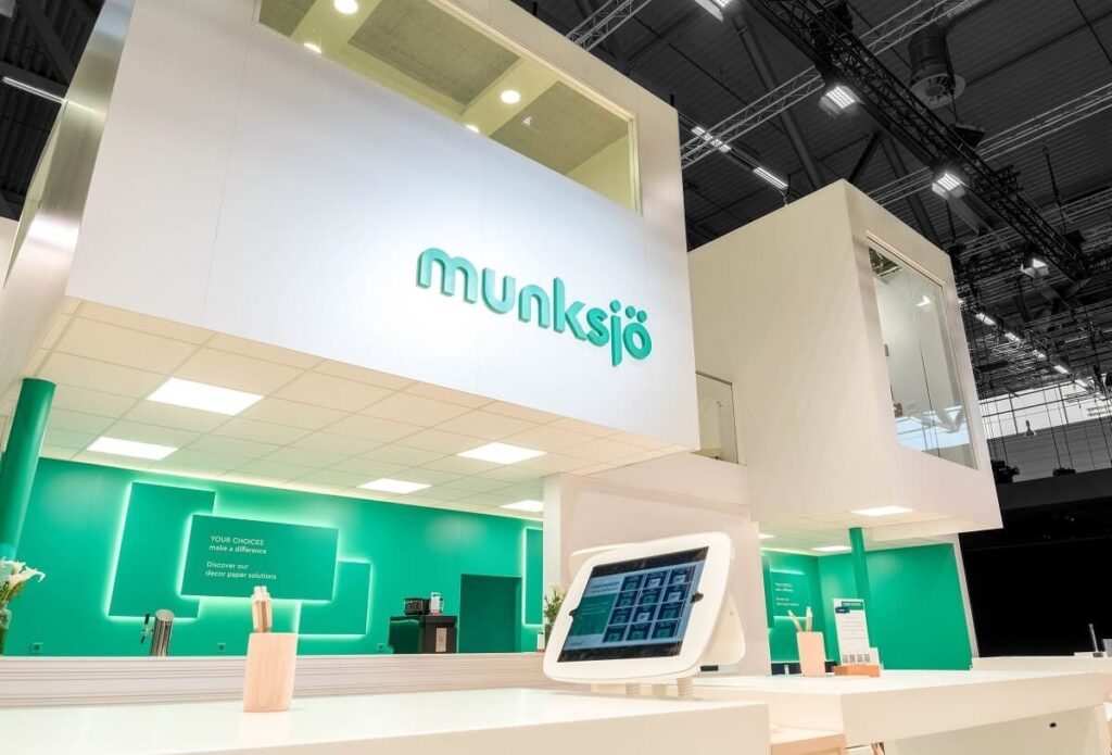Messebau auf der Interzum in Köln für munksjö von ixpo Konzeption und Ziele