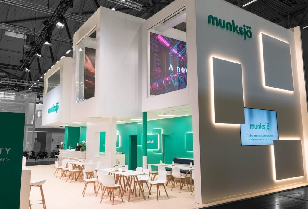 Messebau auf der Interzum in Köln für munksjö von ixpo Projektübersicht