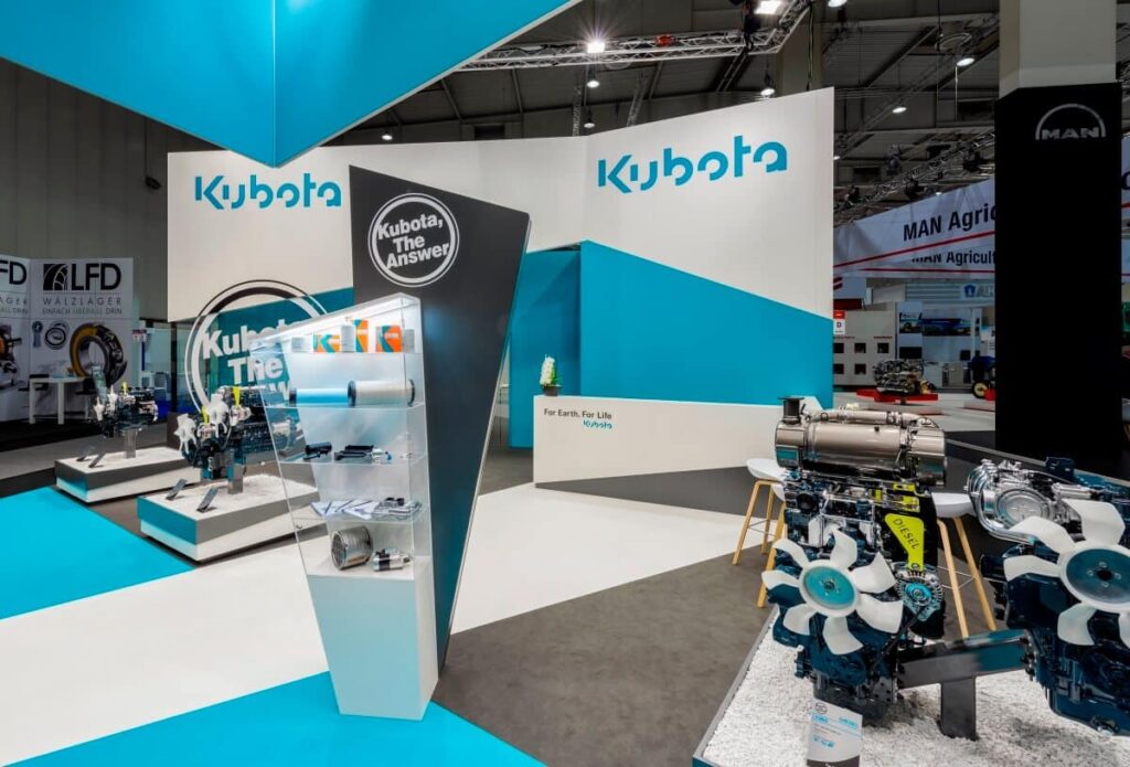 Messebau auf der Agritechnica in Hannover für Kubota von ixpo Konzeption und Ziele