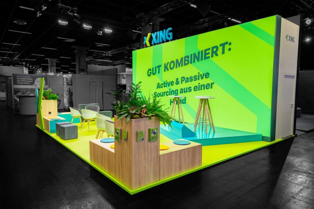 Messebau auf der Zukunft Personal Europe in Köln für XING von ixpo Fazit