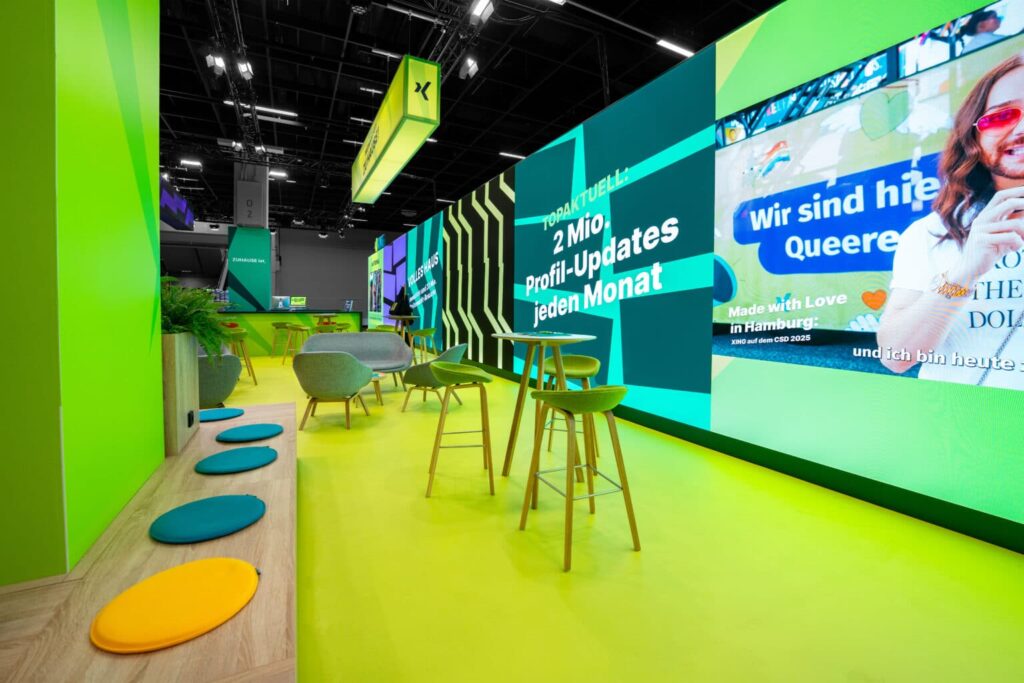 Messebau auf der Zukunft Personal Europe in Köln für XING von ixpo Konzeption und Ziele