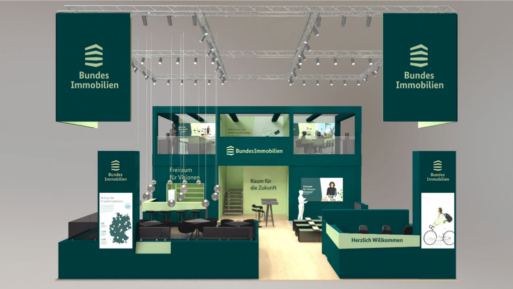 Messebau in Muenchen auf der Expo Real für BundesImmobilien Konzeption und Ziele